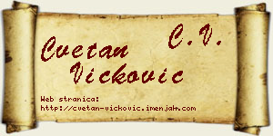 Cvetan Vicković vizit kartica